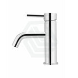 Meir Polished Chrome Round Curved Basin Mixer Solid Brass Short Mixers
