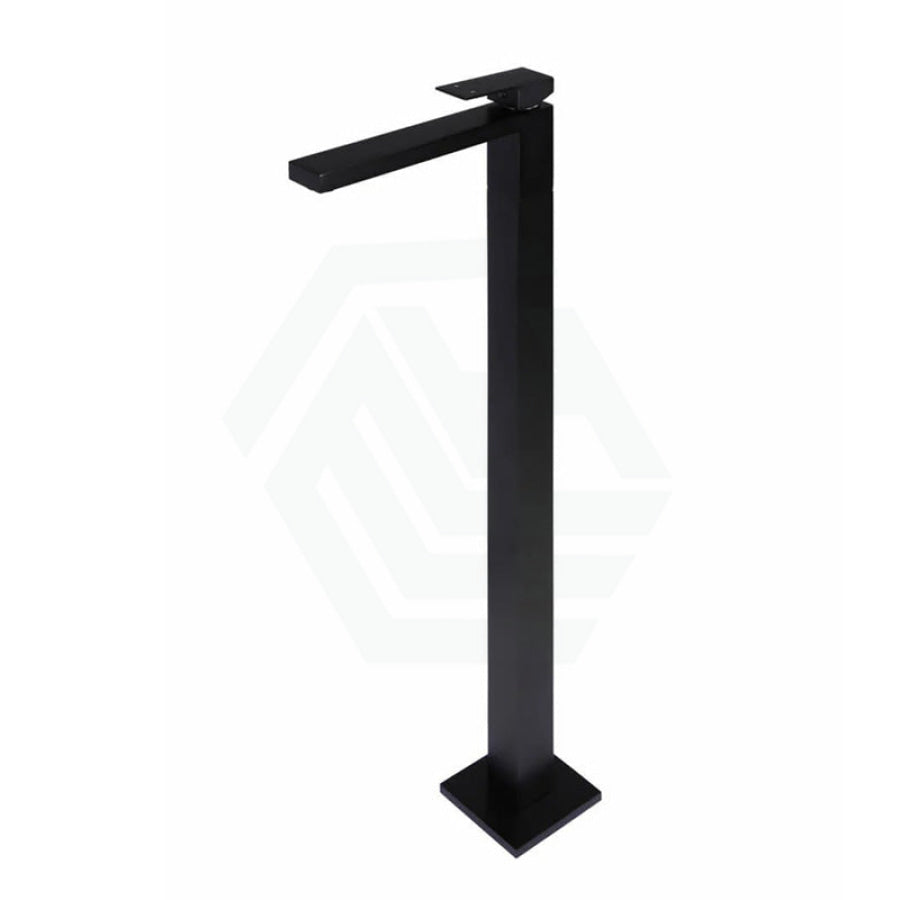 Meir Square Floor Freestanding Bath Mixer Matt Black
