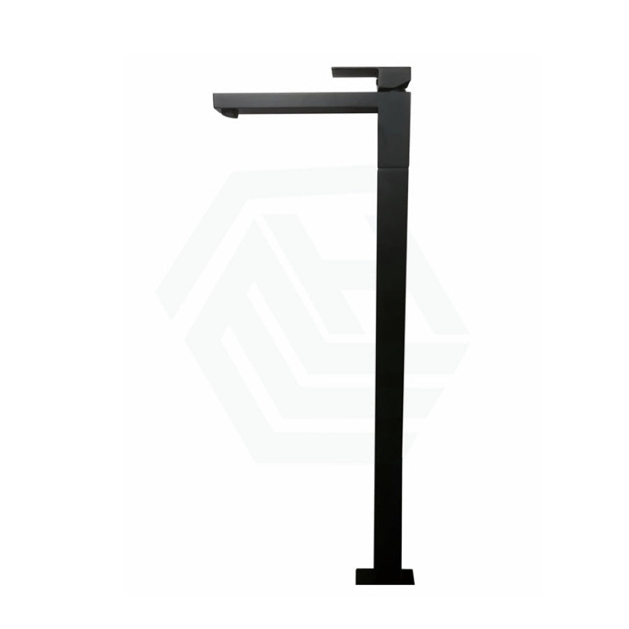 Meir Square Floor Freestanding Bath Mixer Matt Black