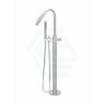 Meir Round Pinless Freestanding Bath Spout And Hand Shower Multi-Colour Polished Chrome Floor