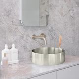 380x380x110mm Meir Lavello Round Bathroom Stainless Steel Above Counter Basin Variant Colour Available