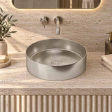 Meir Lavello Round Stainless Steel Above Counter Basin NO Overflow 380x380x110mm - Variant Colour