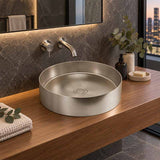 Meir Lavello Round Stainless Steel Above Counter Basin NO Overflow 380x380x110mm - Variant Colour