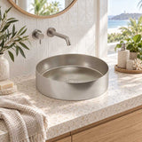 Meir Lavello Round Stainless Steel Above Counter Basin NO Overflow 380x380x110mm - Variant Colour