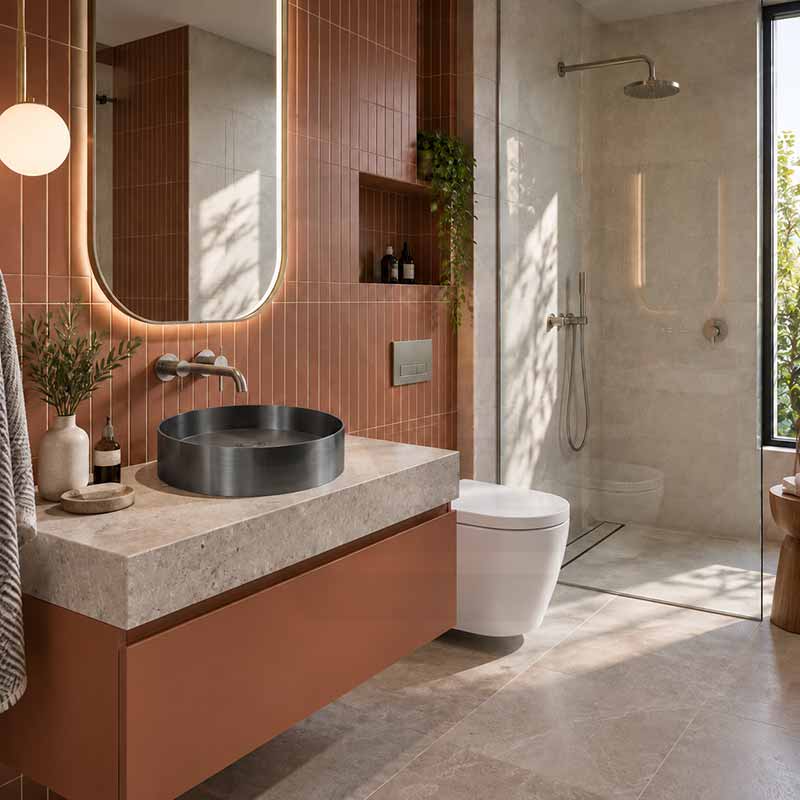 Meir Lavello Round Stainless Steel Above Counter Basin NO Overflow 380x380x110mm - Variant Colour