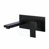 Meir Square Wall Mixer With Spout Solid Brass Matt Black