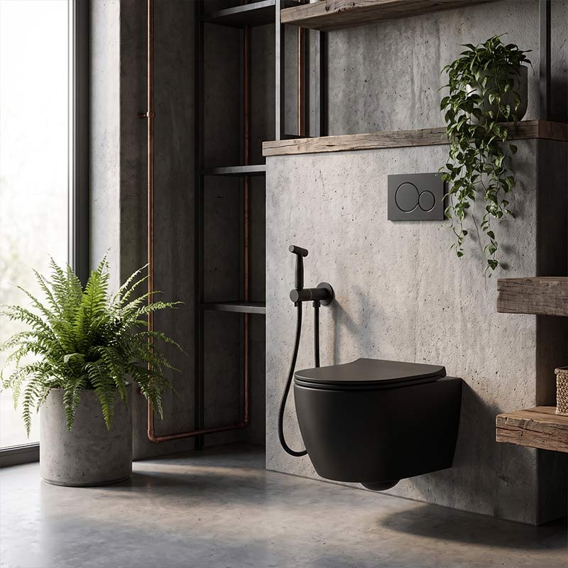 Meir Solid Stainless Steel Bidet Spray with Mixer In-wall Body Included - Various Colours