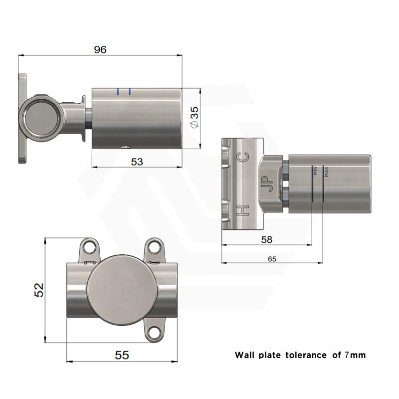 Meir Solid Stainless Steel Bidet Spray with Mixer In-wall Body Included - Various Colours