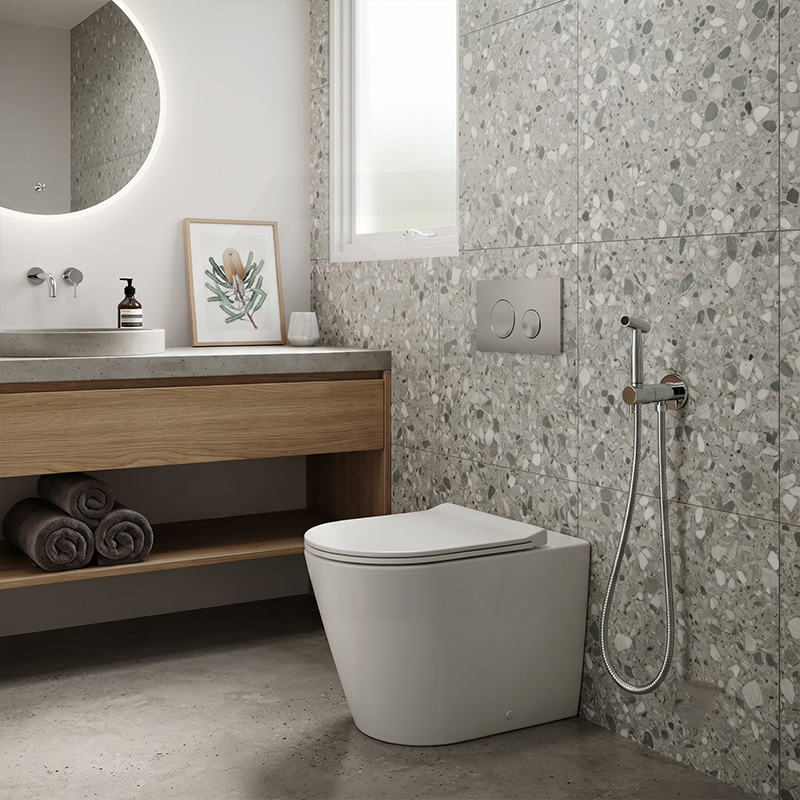Meir Solid Stainless Steel Bidet Spray with Mixer In-wall Body Included - Various Colours