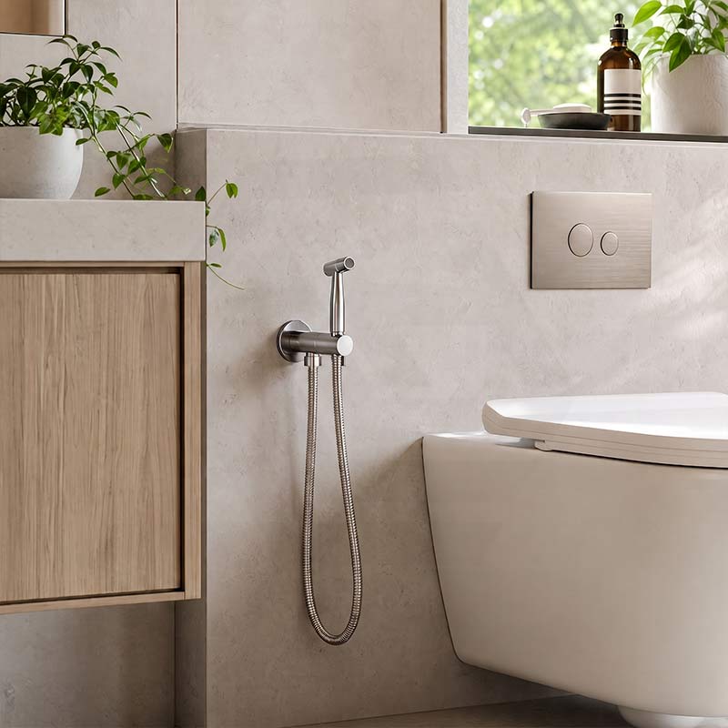 Meir Solid Stainless Steel Bidet Spray with Mixer In-wall Body Included - Various Colours