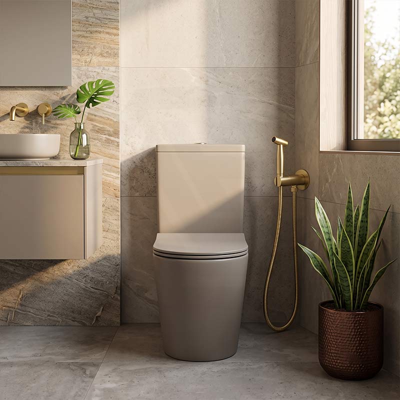 Meir Solid Stainless Steel Bidet Spray with Mixer In-wall Body Included - Various Colours