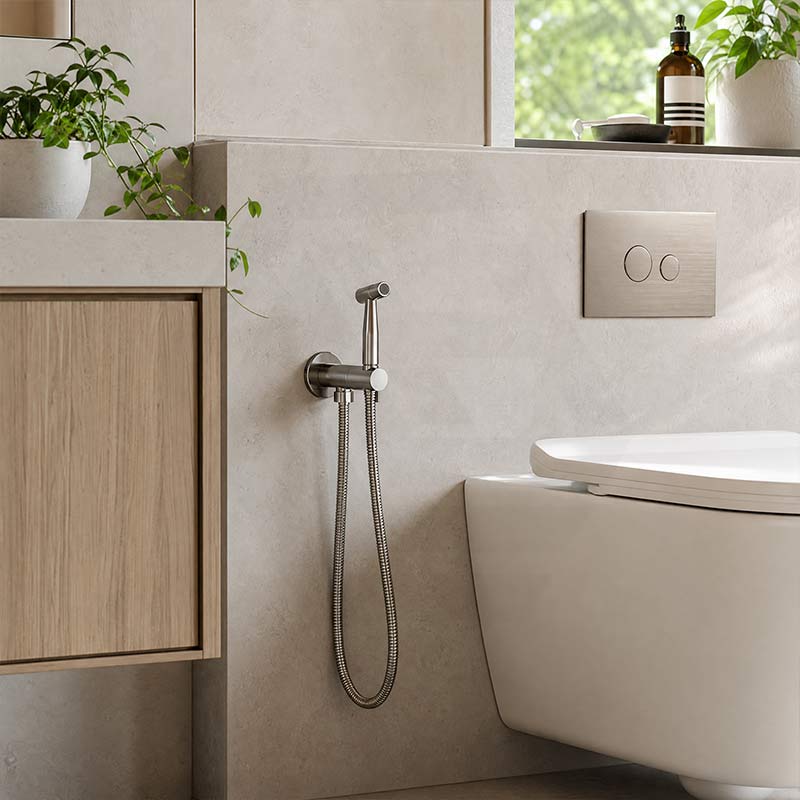 Meir Solid Stainless Steel Bidet Spray with Mixer In-wall Body Included - Various Colours