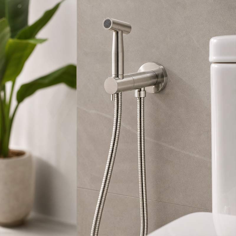 Meir Solid Stainless Steel Bidet Spray with Mixer In-wall Body Included - Various Colours