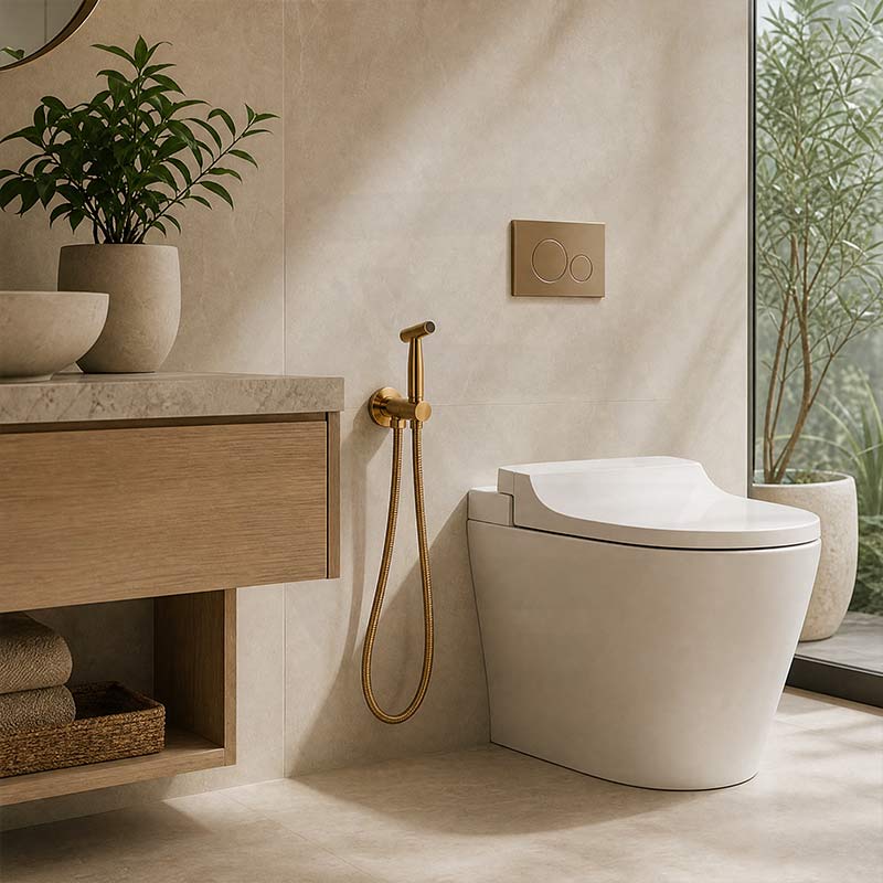 Meir Solid Stainless Steel Bidet Spray with Mixer In-wall Body Included - Various Colours