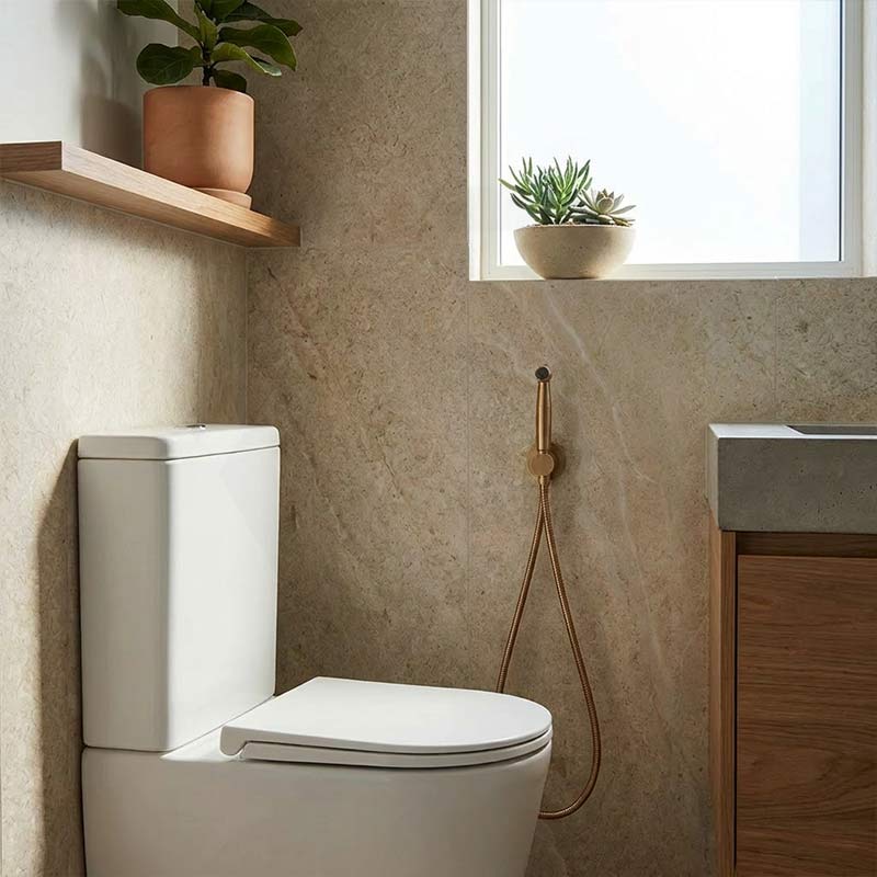 Meir Solid Stainless Steel Bidet Spray with Mixer In-wall Body Included - Various Colours
