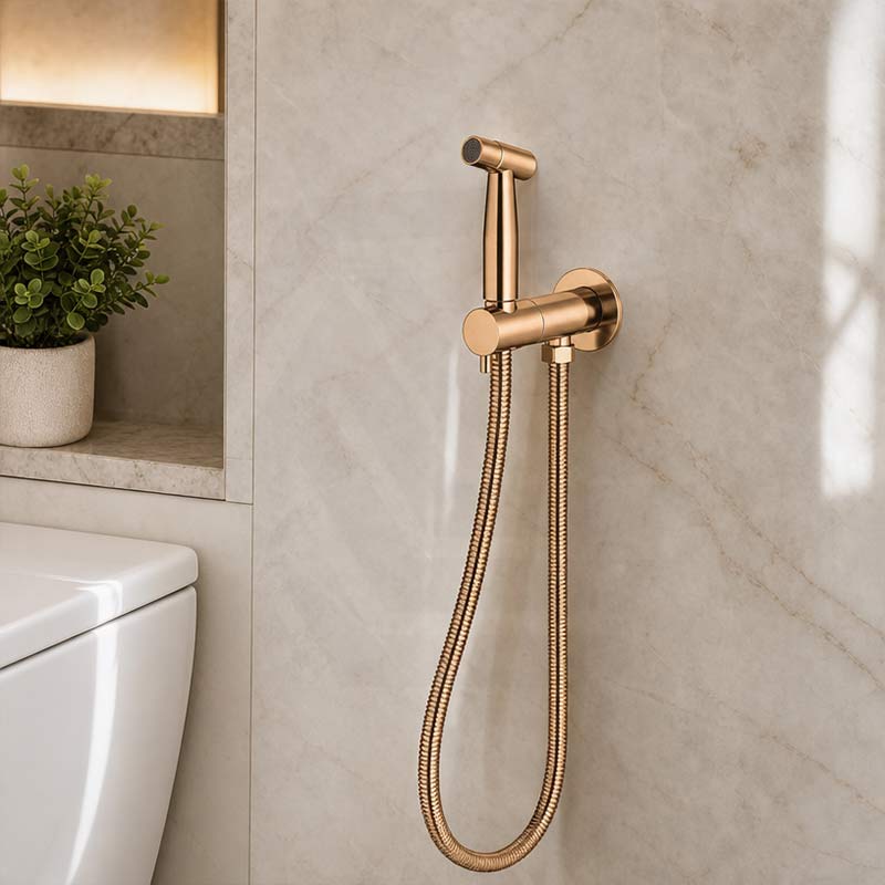 Meir Solid Stainless Steel Bidet Spray with Mixer In-wall Body Included - Various Colours