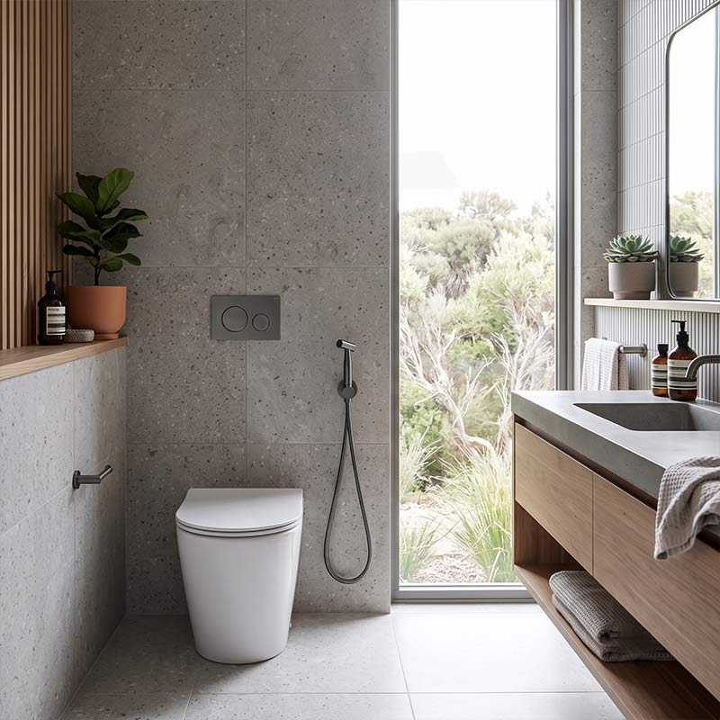 Meir Solid Stainless Steel Bidet Spray with Mixer In-wall Body Included - Various Colours