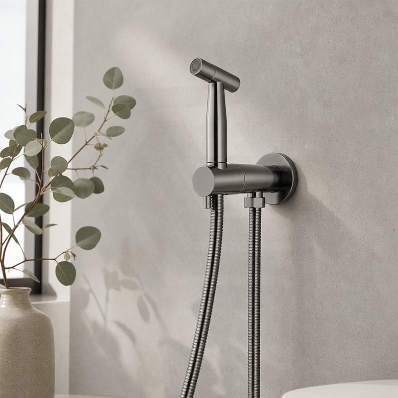 Meir Solid Stainless Steel Bidet Spray with Mixer In-wall Body Included - Various Colours