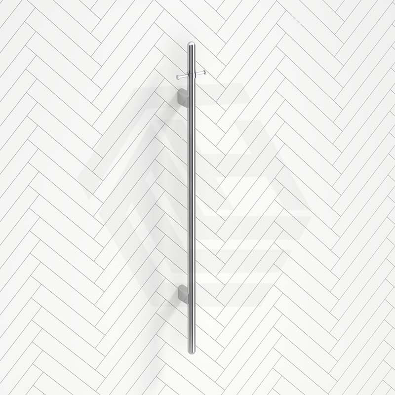 Meir 1000mm Round Vertical Single Heated Towel Rail Variant Colour Available