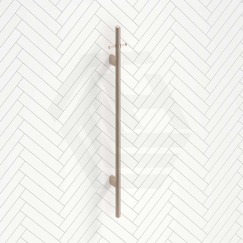 Meir 1000mm Round Vertical Single Heated Towel Rail Variant Colour Available