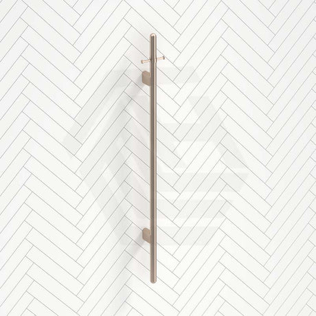 Meir 1000mm Round Vertical Single Heated Towel Rail Variant Colour Available