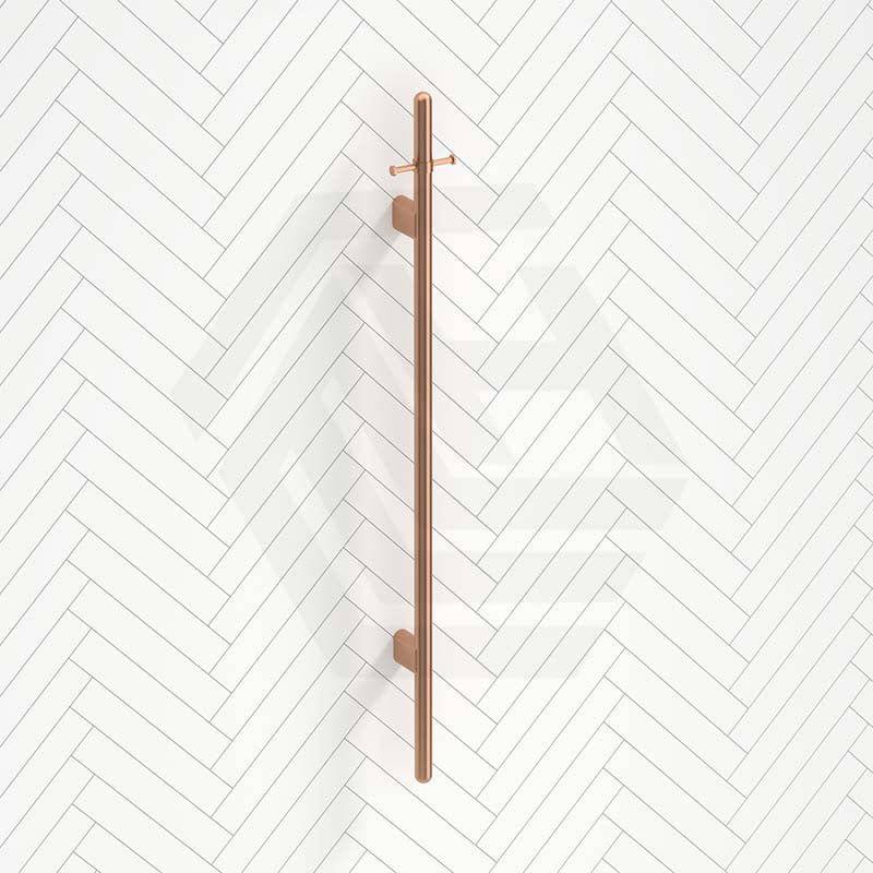 Meir 1000mm Round Vertical Single Heated Towel Rail Variant Colour Available