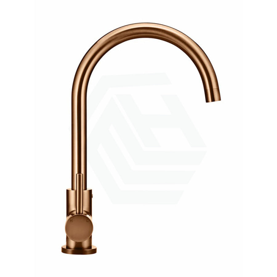 Meir Gooseneck Round 360 Degree Swivel Kitchen Mixer Tap Variant Colour Available