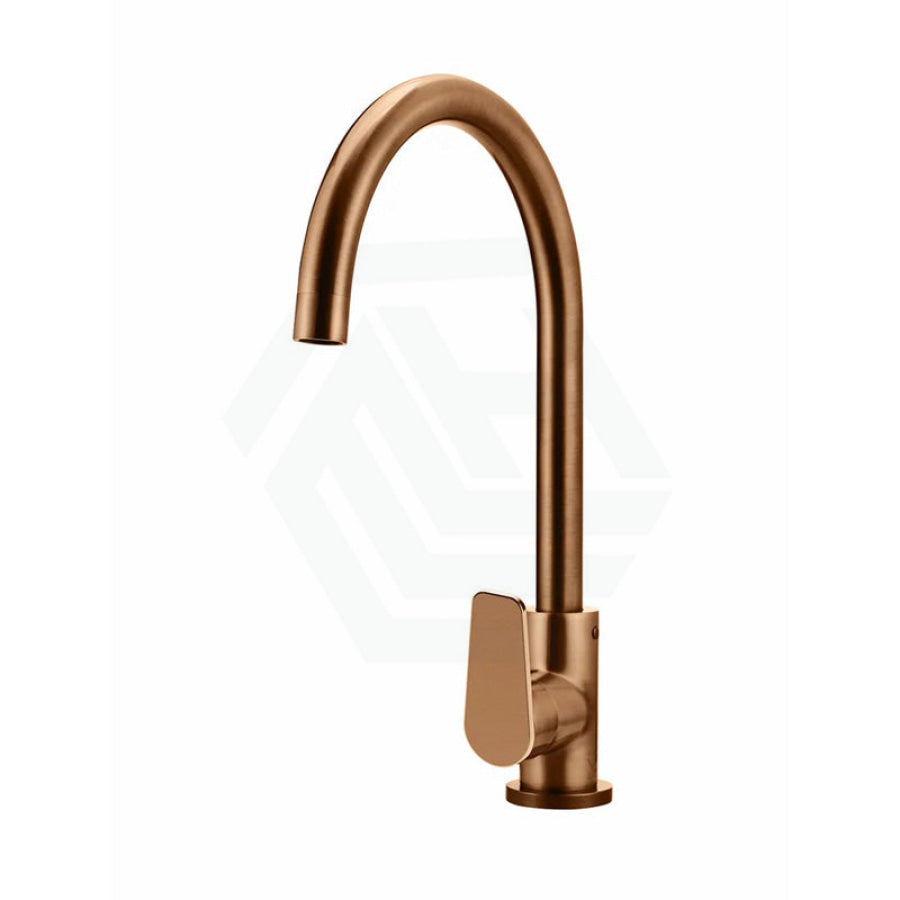 Meir Round Gooseneck 360 Degree Swivel Kitchen Mixer Tap With Paddle Handle Variant Colour Available