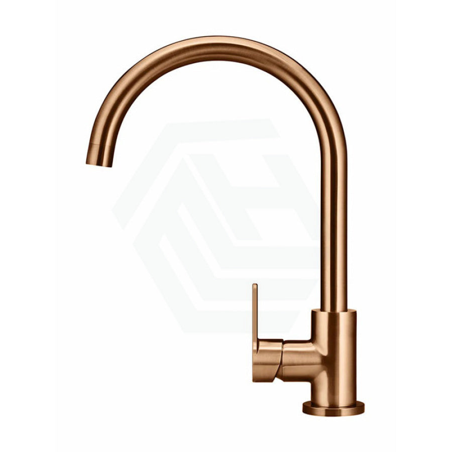 Meir Round Gooseneck 360 Degree Swivel Kitchen Mixer Tap With Paddle Handle Variant Colour Available