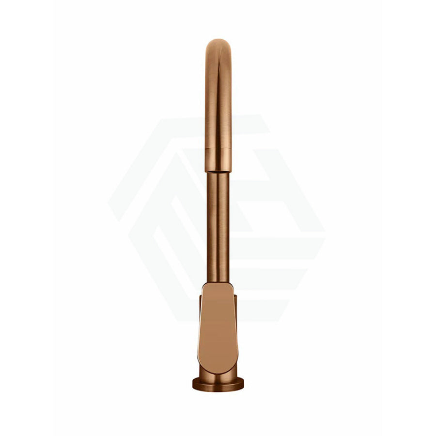 Meir Round Gooseneck 360 Degree Swivel Kitchen Mixer Tap With Paddle Handle Variant Colour Available