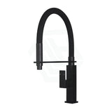 Meir Matt Black Square Flexible Kitchen Mixer Tap
