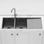 Meir Lavello 1160x440x230mm Stainless Steel Double Bowl Kitchen Sink with Drainboard Top/Flush/Under Mount Variant Colour Available