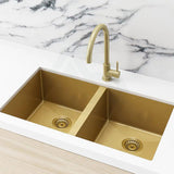 Meir Lavello 760x440x200mm Stainless Steel Double Bowl Kitchen Sink Top/Flush/Under Mount Variant Colour Available