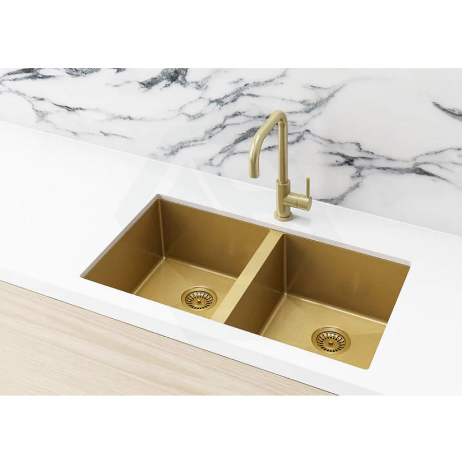 Meir Lavello 760x440x200mm Stainless Steel Double Bowl Kitchen Sink Top/Flush/Under Mount Variant Colour Available