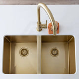 Meir Lavello 760x440x200mm Stainless Steel Double Bowl Kitchen Sink Top/Flush/Under Mount Variant Colour Available