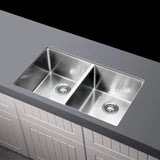 Meir Lavello 760x440x200mm Stainless Steel Double Bowl Kitchen Sink Top/Flush/Under Mount Variant Colour Available