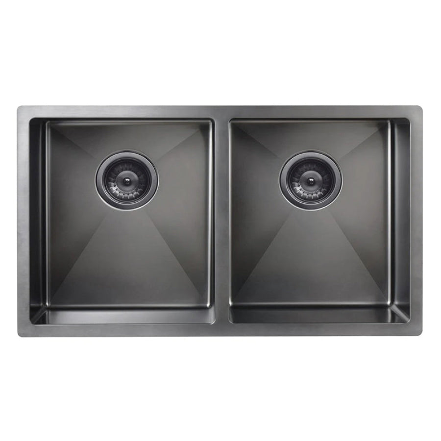 Meir Lavello 760x440x200mm Stainless Steel Double Bowl Kitchen Sink Top/Flush/Under Mount Variant Colour Available