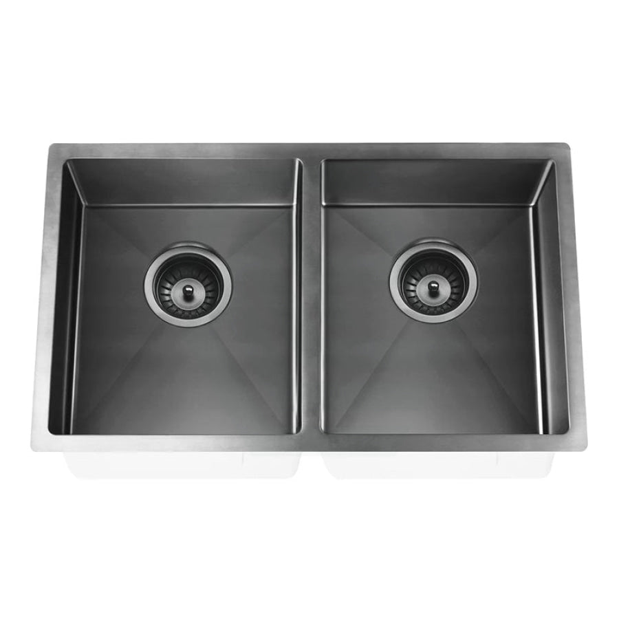Meir Lavello 760x440x200mm Stainless Steel Double Bowl Kitchen Sink Top/Flush/Under Mount Variant Colour Available