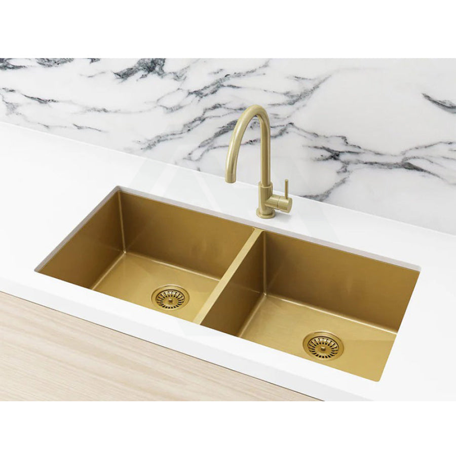Meir 860x440x200mm Stainless Steel Double Bowl Kitchen Sink Top/Flush/Under Mount Variant Colour Available