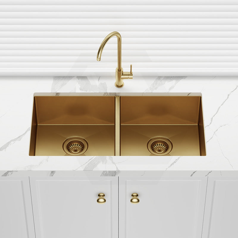 Meir 860x440x200mm Stainless Steel Double Bowl Kitchen Sink Top/Flush/Under Mount Variant Colour Available