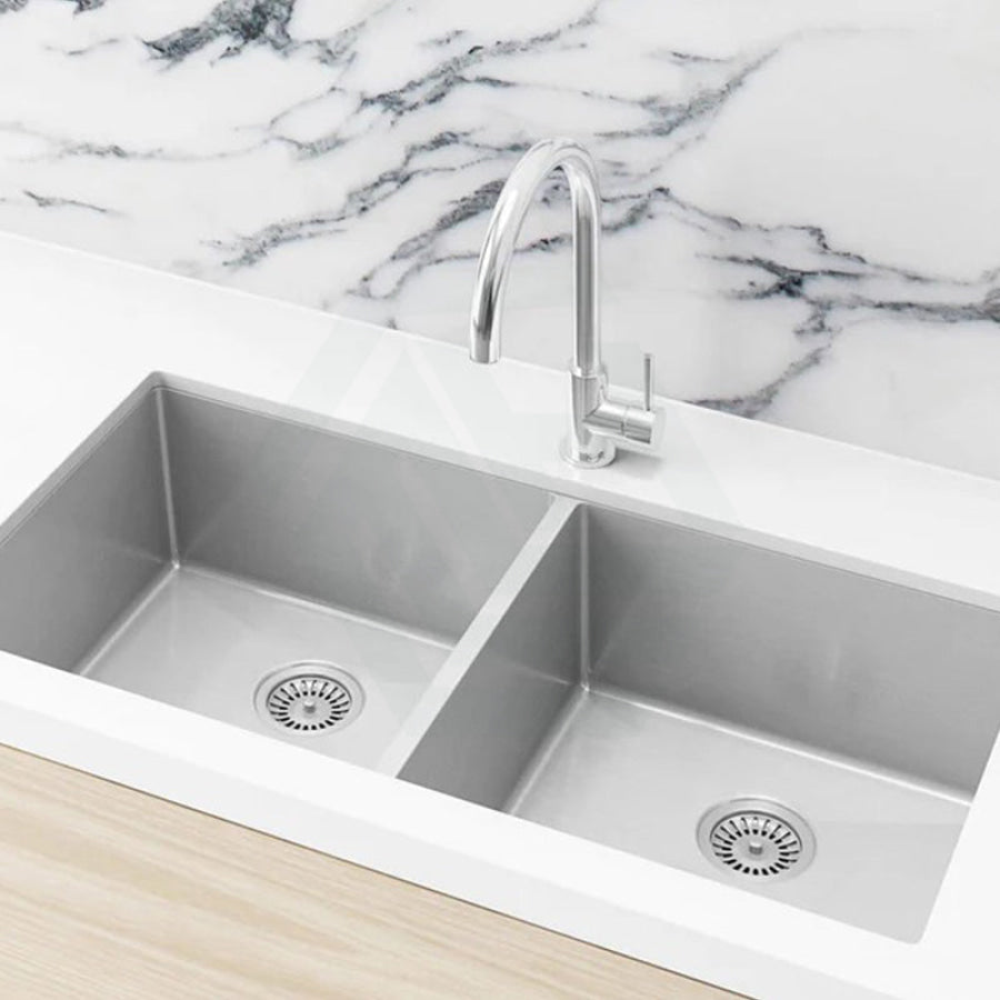Meir 860x440x200mm Stainless Steel Double Bowl Kitchen Sink Top/Flush/Under Mount Variant Colour Available