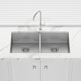 Meir 860x440x200mm Stainless Steel Double Bowl Kitchen Sink Top/Flush/Under Mount Variant Colour Available