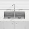 Meir 860x440x200mm Stainless Steel Double Bowl Kitchen Sink Top/Flush/Under Mount Variant Colour Available