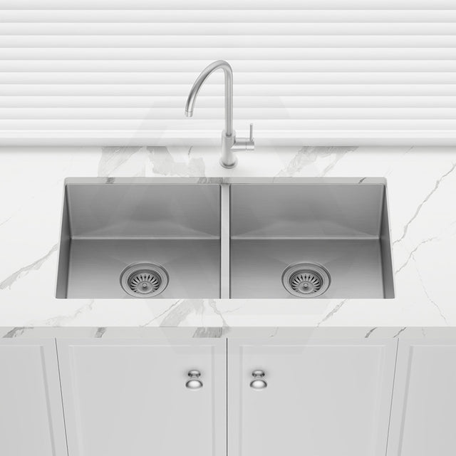 Meir 860x440x200mm Stainless Steel Double Bowl Kitchen Sink Top/Flush/Under Mount Variant Colour Available