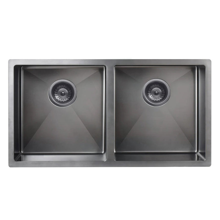 Meir 860x440x200mm Stainless Steel Double Bowl Kitchen Sink Top/Flush/Under Mount Variant Colour Available