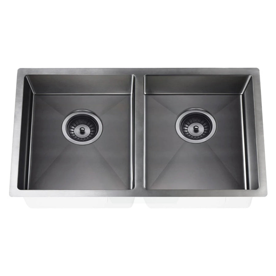 Meir 860x440x200mm Stainless Steel Double Bowl Kitchen Sink Top/Flush/Under Mount Variant Colour Available