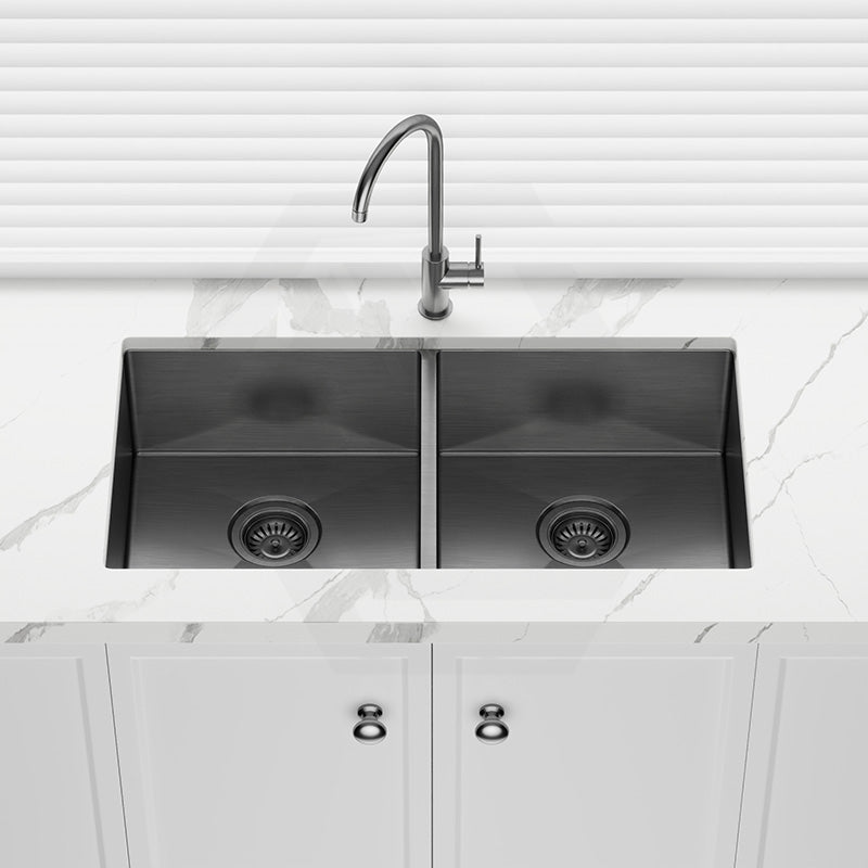 Meir 860x440x200mm Stainless Steel Double Bowl Kitchen Sink Top/Flush/Under Mount Variant Colour Available