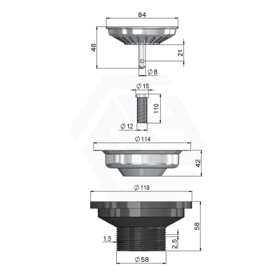 Meir 860x440x200mm Stainless Steel Double Bowl Kitchen Sink Top/Flush/Under Mount Variant Colour Available