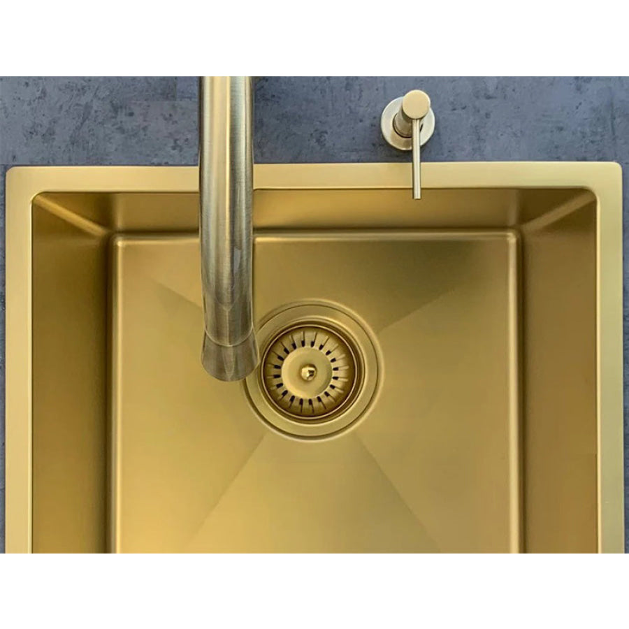 Meir Lavello 380x440x200mm Stainless Steel Single Bowl Kitchen Sink Top/Flush/Under Mount Variant Colour Available