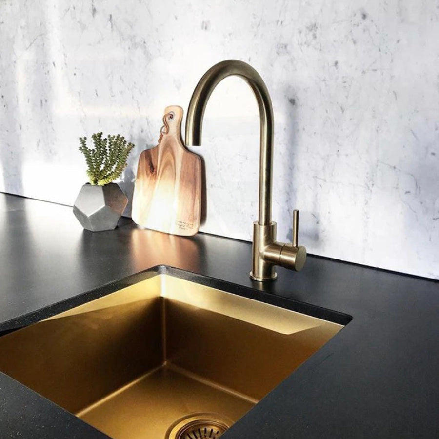 Meir Lavello 450x450x200mm Stainless Steel Single Bowl Kitchen Sink Top/Flush/Under Mount Variant Colour Available